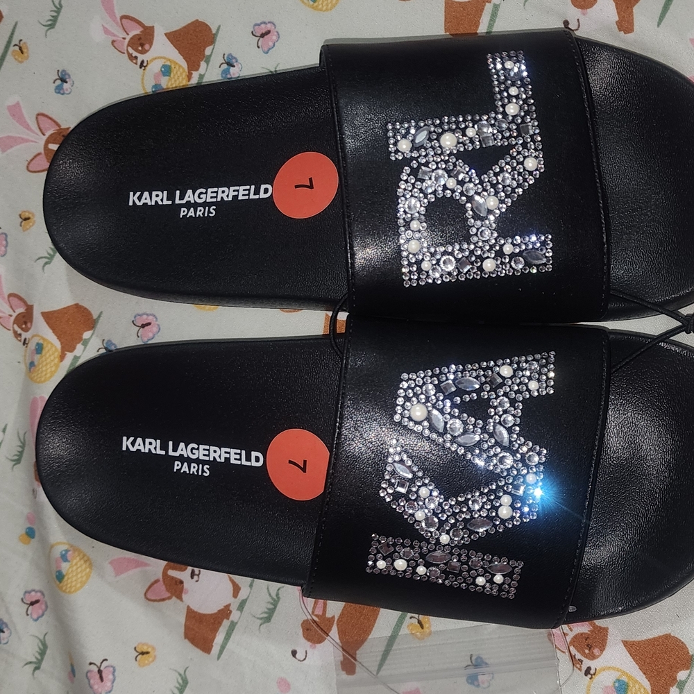Karl Lagerfeld Black Sandals Sleek Design